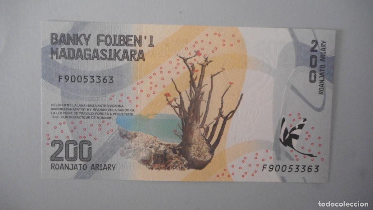 Billetes extranjeros: MADAGASCAR 200 ARIARY / PLANCHA - Foto 2