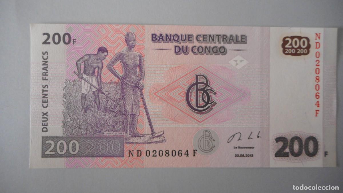Billetes extranjeros: CONGO 200 FRANCOS / PLANCHA - Foto 1