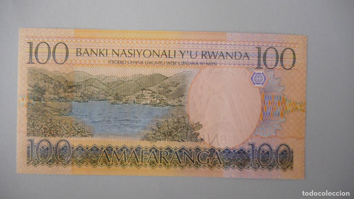Billetes extranjeros: RUANDA/RWANDA 100 FRANCOS / PLANCHA - Foto 2