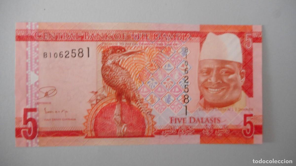 Billetes extranjeros: GAMBIA 5 DALASIS / PLANCHA - Foto 1