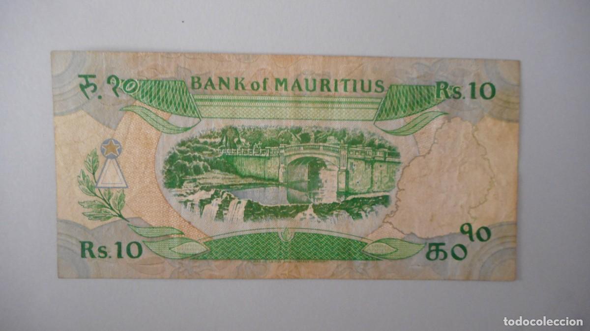 Billetes extranjeros: MAURICIO IS. 10 RUPIAS / MBC - Foto 2