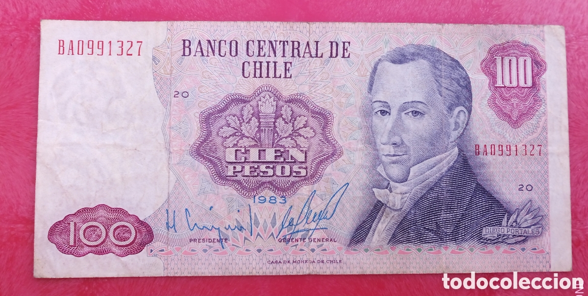 Billetes extranjeros: Chile - 100 Pesos 1983 - BA0991327 - RC - Foto 1