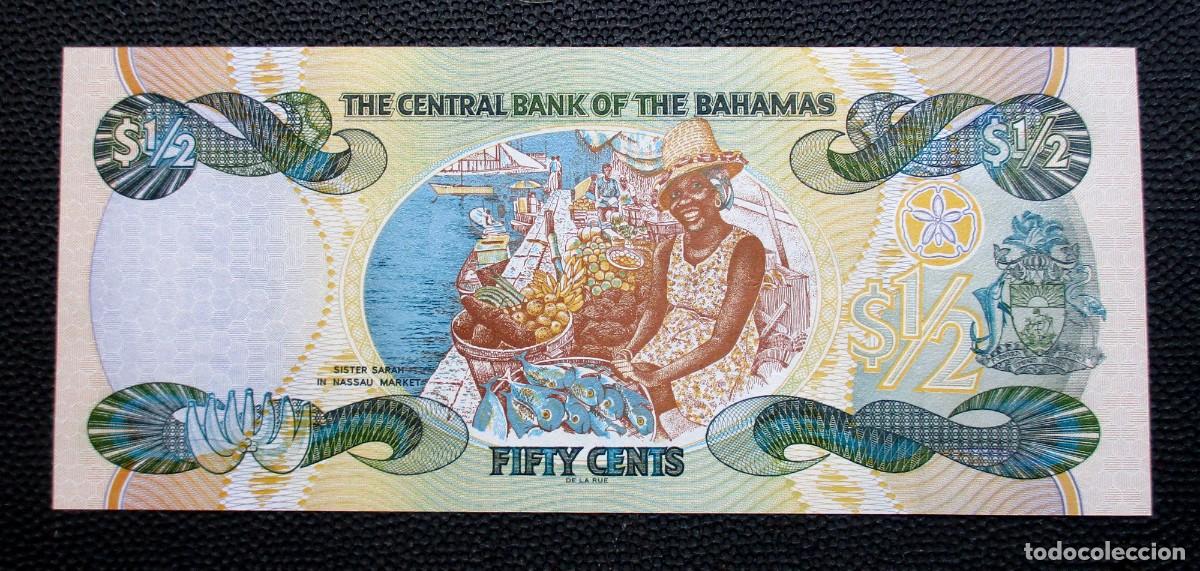 Billetes extranjeros: BAHAMAS - 1/2 DOLAR 2001 - S.C. - Foto 2