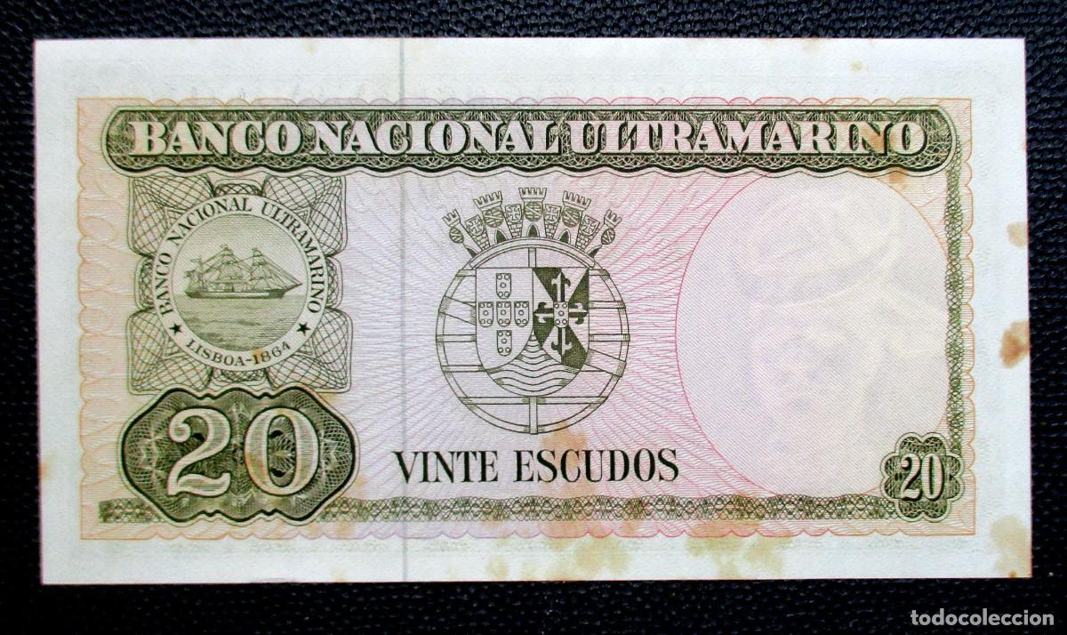 Billetes extranjeros: TIMOR - 20 ESCUDOS 1967 - Foto 2