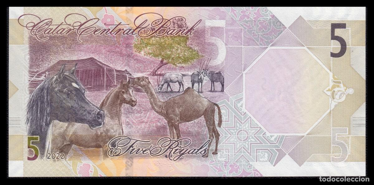 Billetes extranjeros: Qatar 5 RIyals 2022 Pick 33b SC - Foto 3