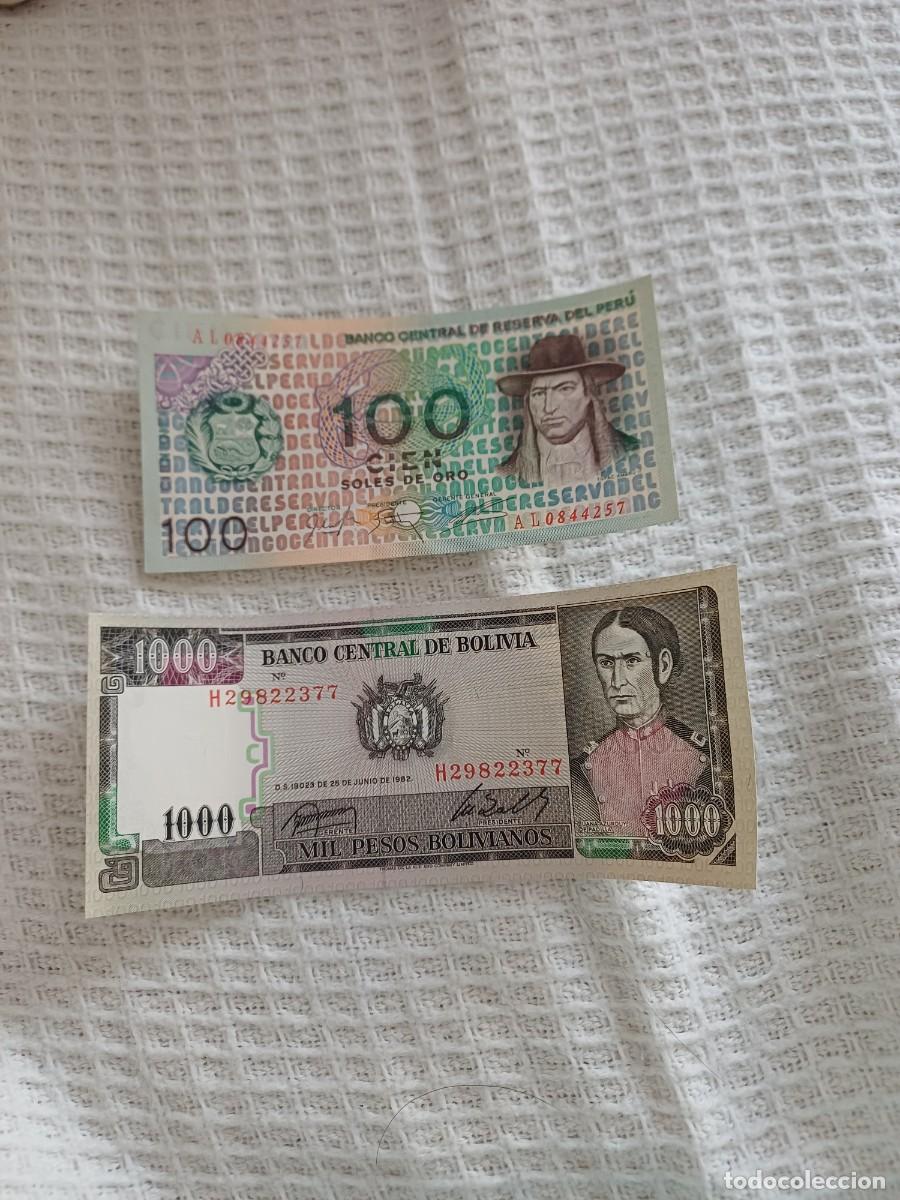 Billetes extranjeros: Lote 2 billetes bolivianos - Foto 1