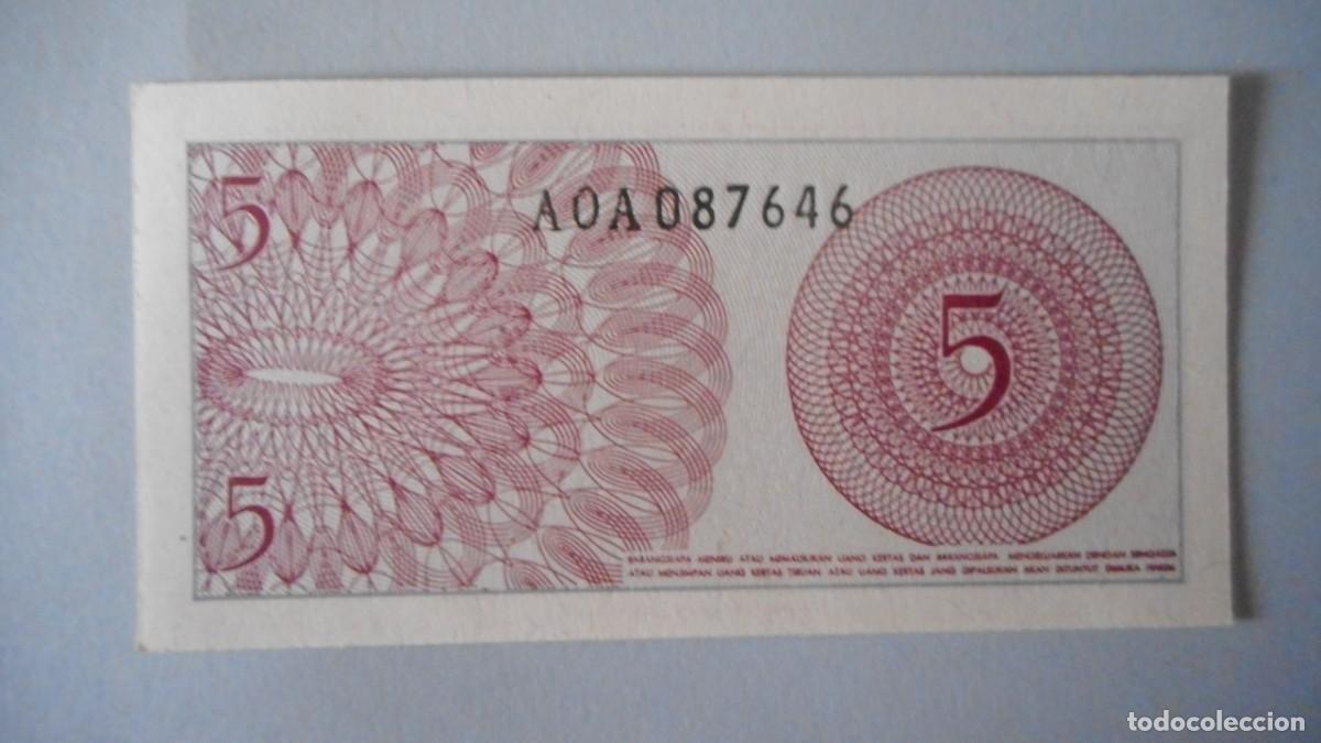 Billetes extranjeros: INDONESIA 5 SEN / PLANCHA - Foto 2