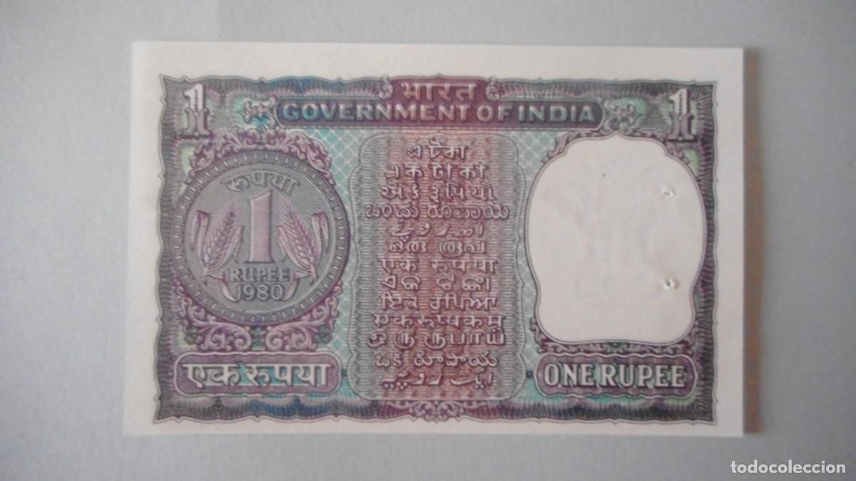 Billetes extranjeros: INDIA 1 RUPIAS / PLANCHA - Foto 2