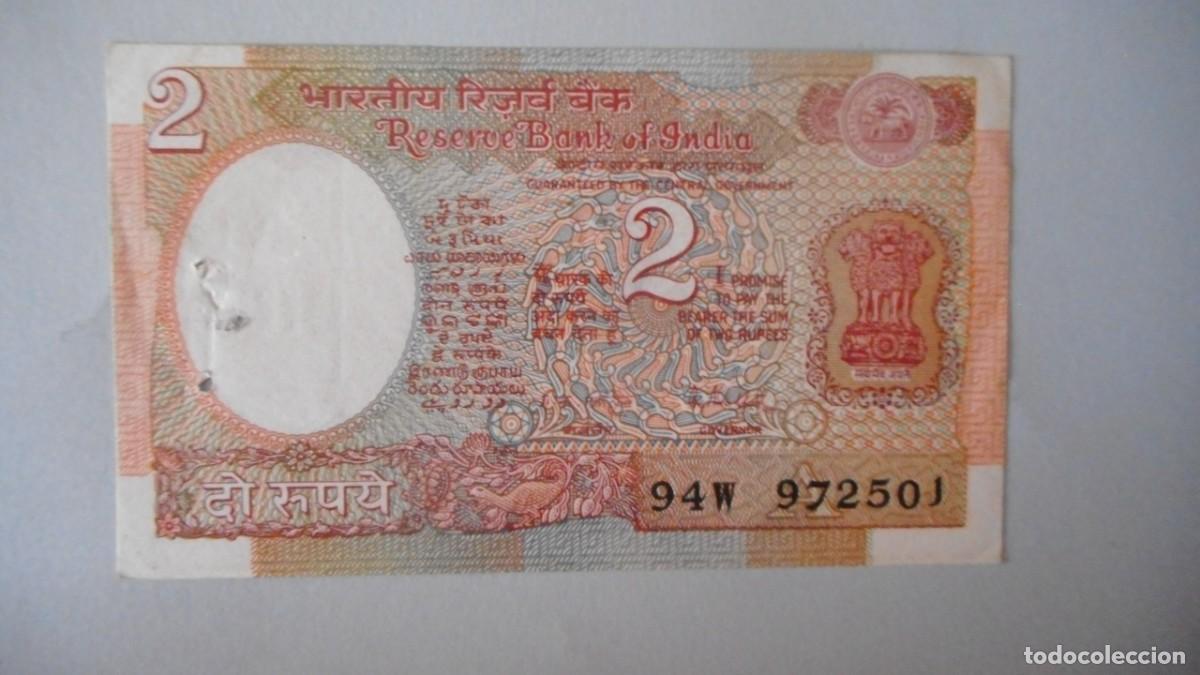 Billetes extranjeros: INDIA 2 RUPIAS / PLANCHA - Foto 1