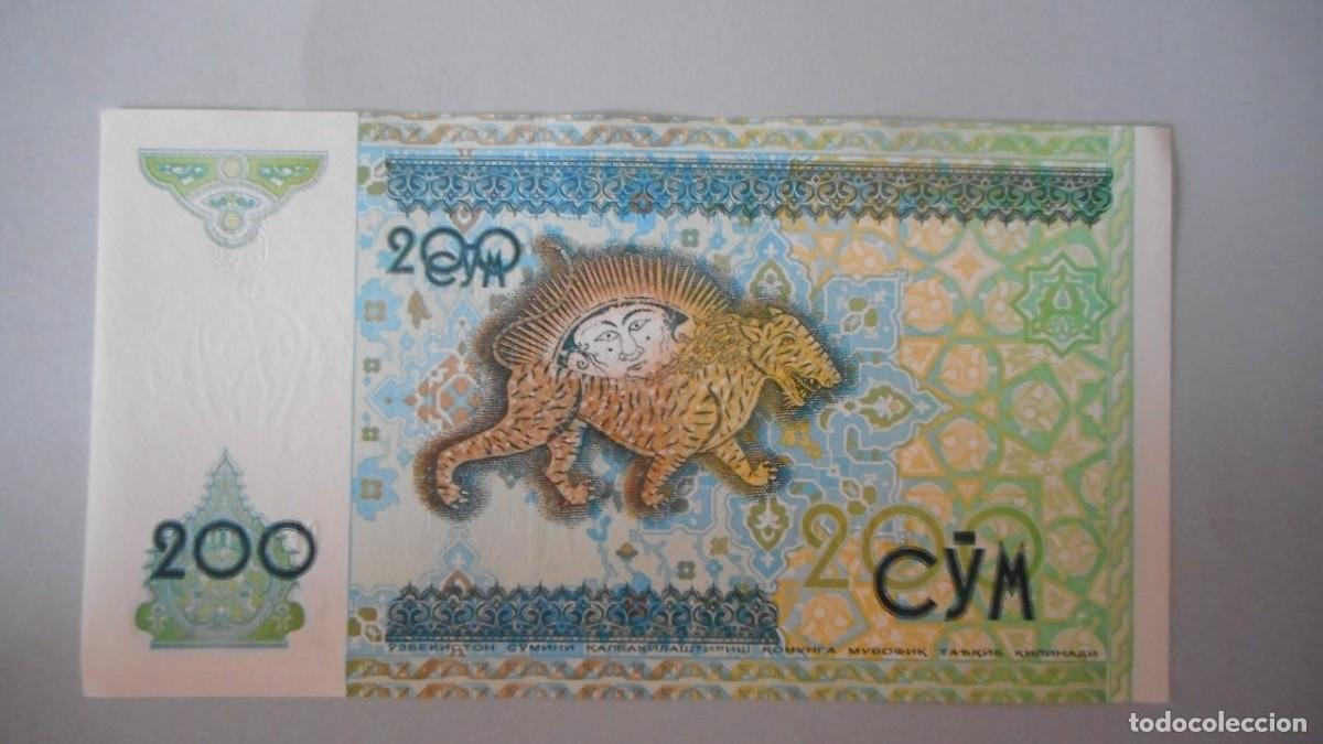 Billetes extranjeros: UZBEKISTAN 200 SUM / PLANCHA - Foto 1