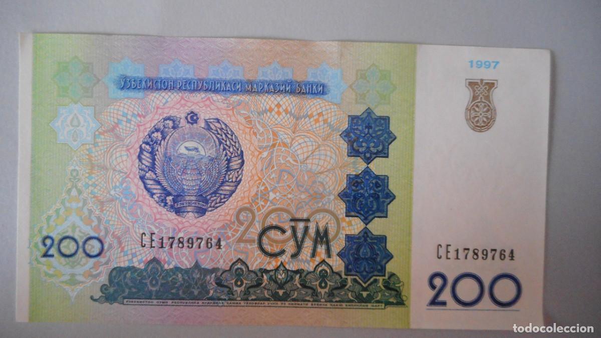 Billetes extranjeros: UZBEKISTAN 200 SUM / PLANCHA - Foto 2