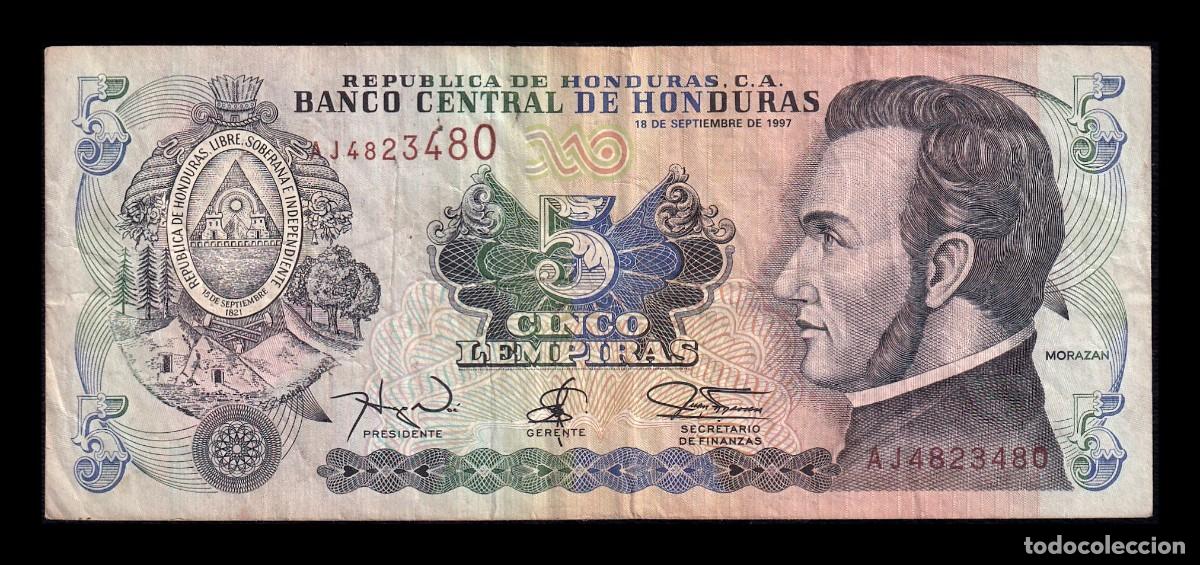Billetes extranjeros: Honduras 5 Lempiras 1997 Pick 81b - Foto 1