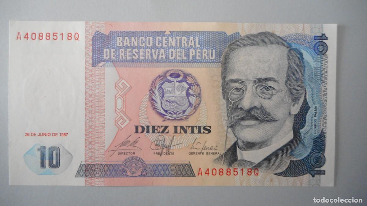 Billetes extranjeros: PERU 10 INTIS / PLANCHA - Foto 1