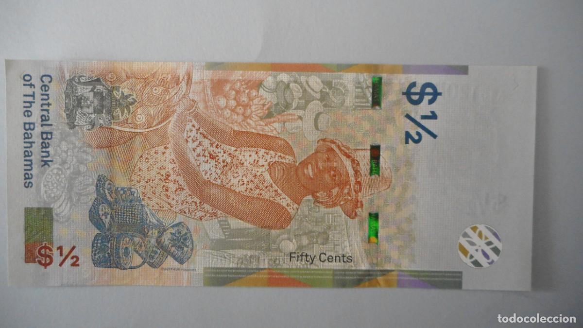 Billetes extranjeros: BAHAMAS 1/2 DOLAR / PLANCHA - Foto 2