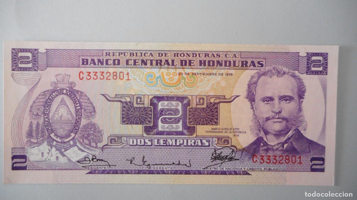 Billetes extranjeros: HONDURAS 2 LEMPIRAS/ PLANCHA - Foto 1