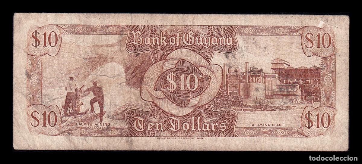 Billetes extranjeros: Guyana 10 D&oacute;lares 1992 Pick 23f - Foto 2
