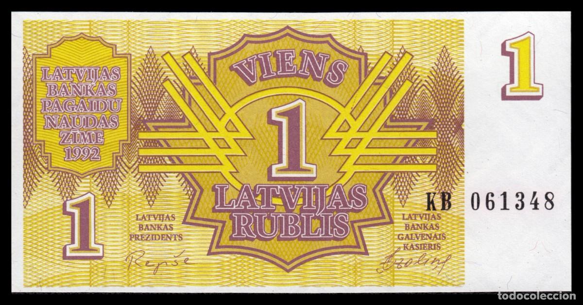 Billetes extranjeros: Letonia 1 Rublis 1992 Pick 35 SC - Foto 2