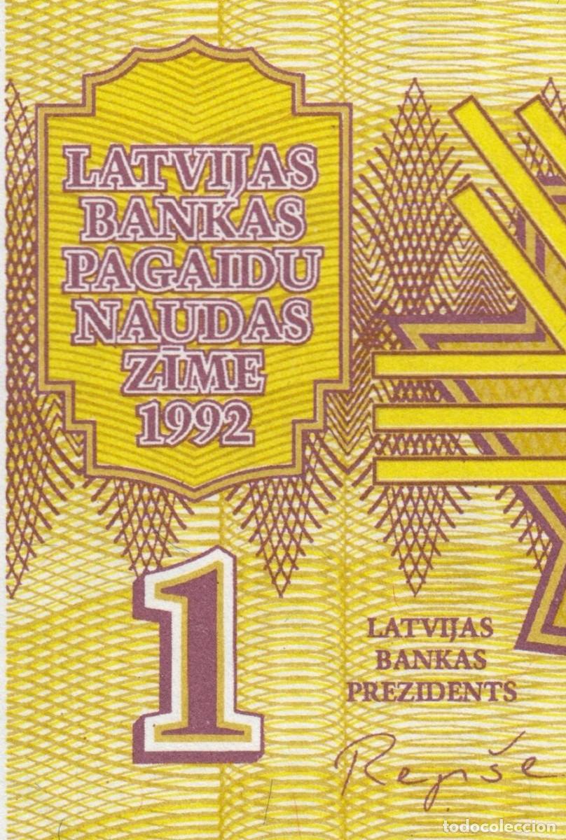 Billetes extranjeros: Letonia 1 Rublis 1992 Pick 35 SC - Foto 6