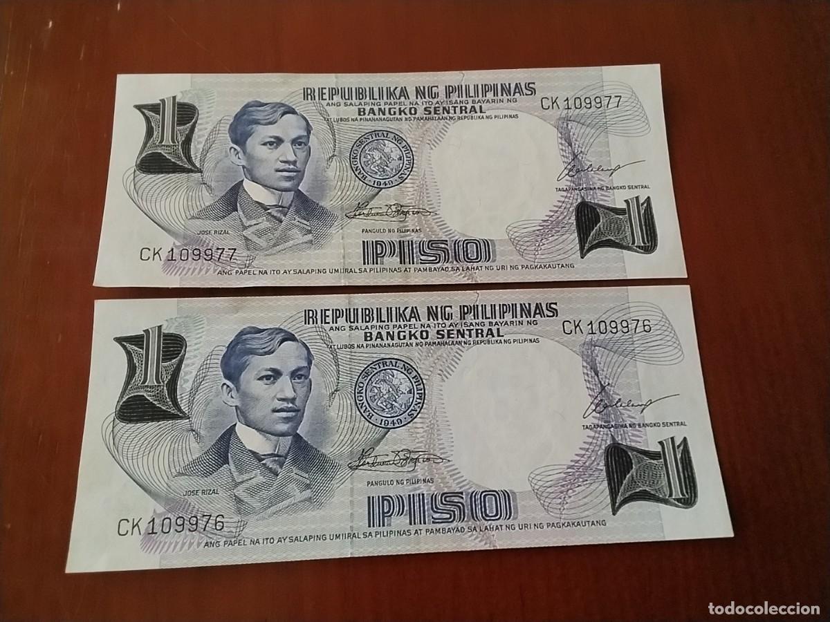 Billetes extranjeros: Billete 1 piso Filipinas - Foto 1