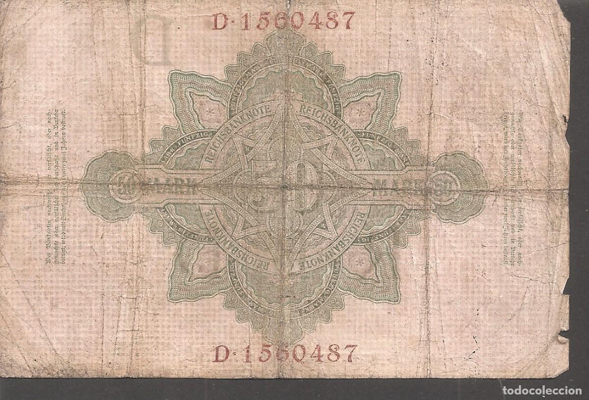 Billetes extranjeros: ALEMANIA / GERMANY 50 Marcos 1908 .Mark - Foto 2