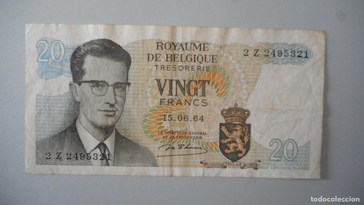 Billetes extranjeros: BELGICA 20 FRANCOS / MBC - Foto 1