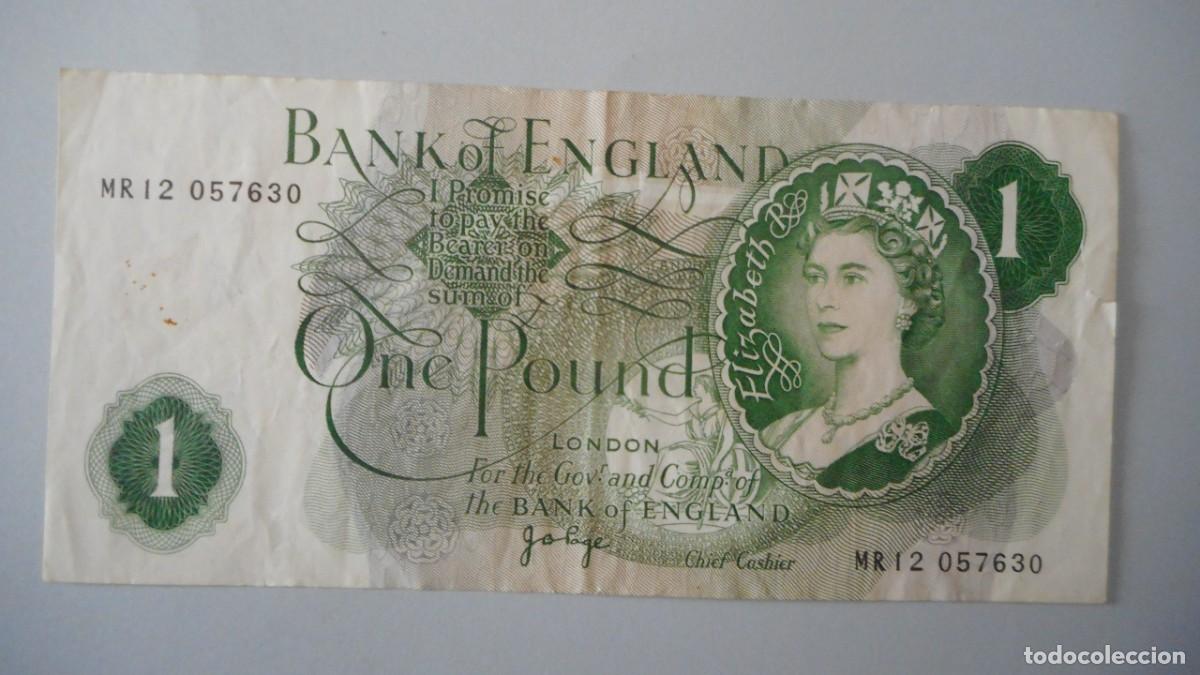Billetes extranjeros: INGLATERRA 1 LIBRA / MBC+ - Foto 1