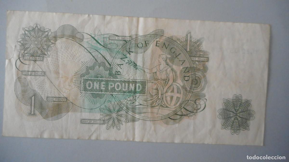 Billetes extranjeros: INGLATERRA 1 LIBRA / MBC+ - Foto 2