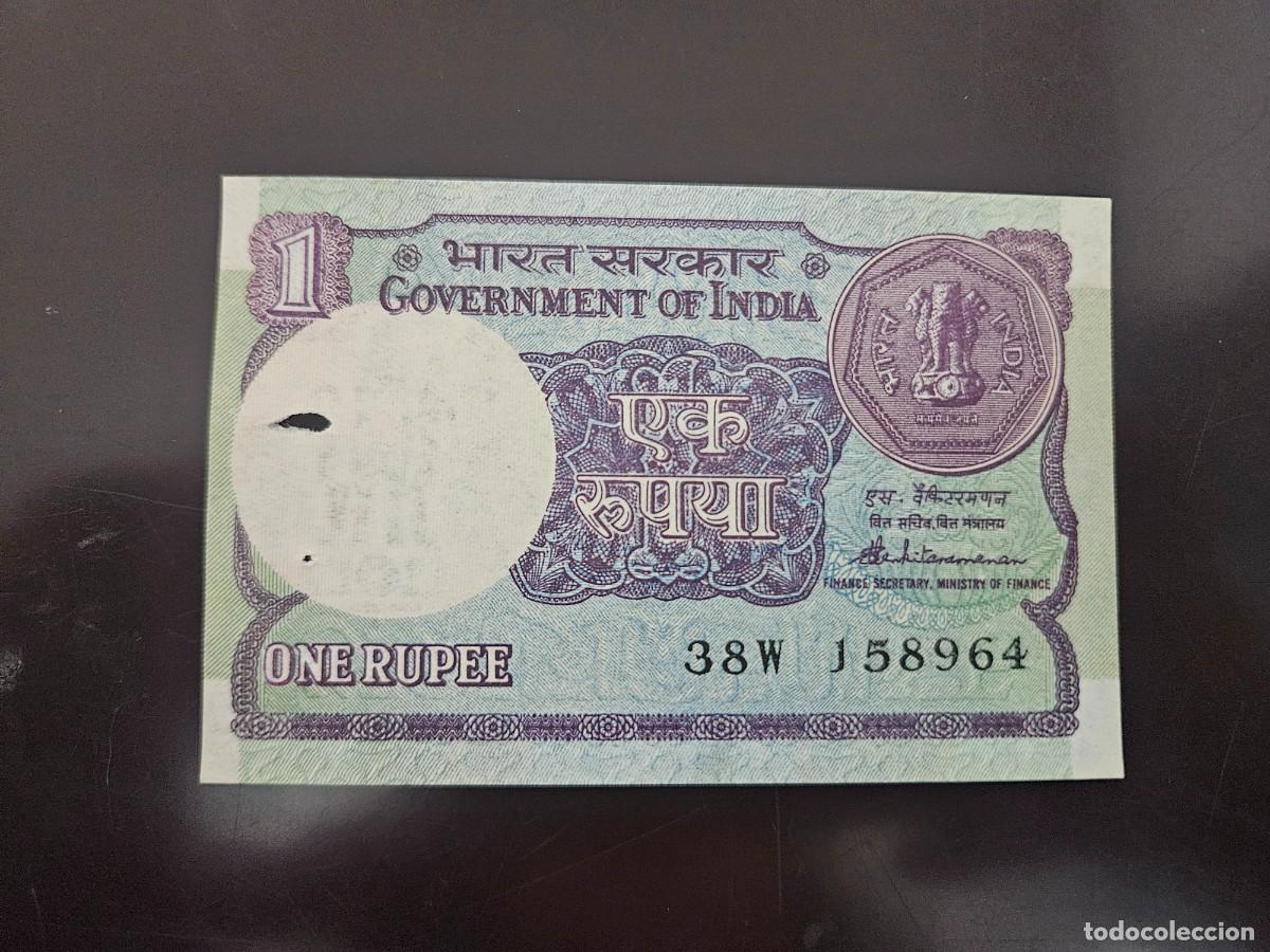 Billetes extranjeros: INDIA 1 RUPIA 1982-94 S/C P=78A - Foto 1