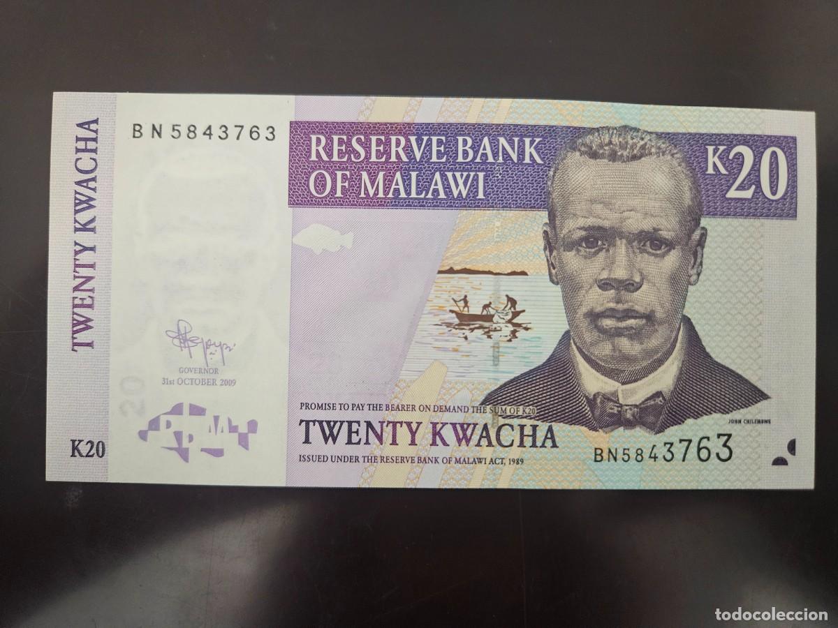 Billetes extranjeros: MALAWI 20 KWACHA 2009 S/C P=52 d - Foto 1