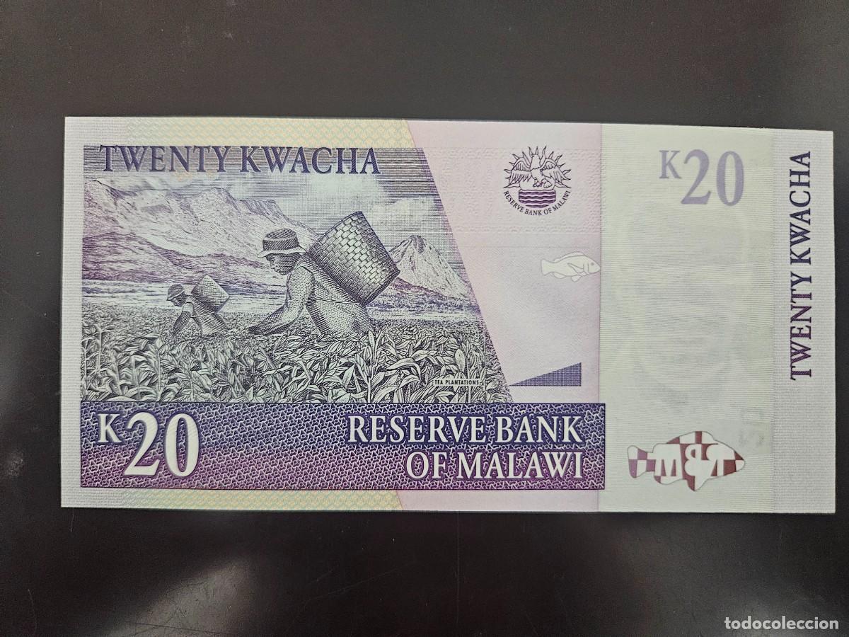 Billetes extranjeros: MALAWI 20 KWACHA 2009 S/C P=52 d - Foto 2