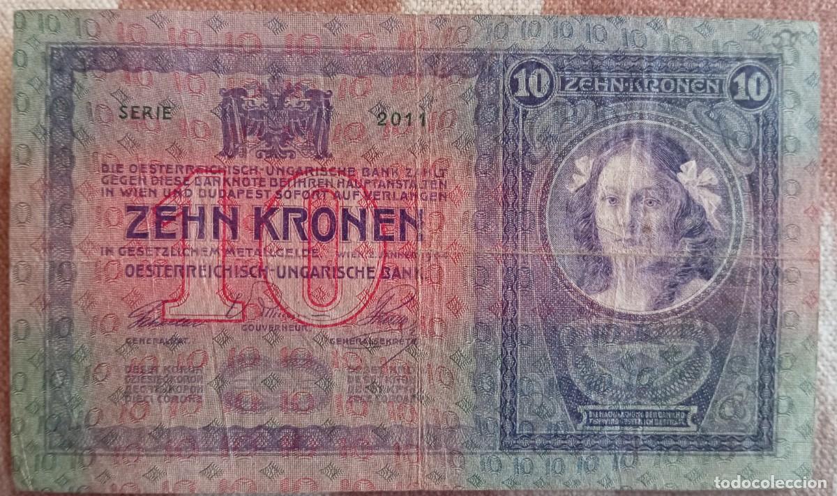 Billetes extranjeros: Austria 10 kronen 1904 pick 9 (MBC-) - Foto 1