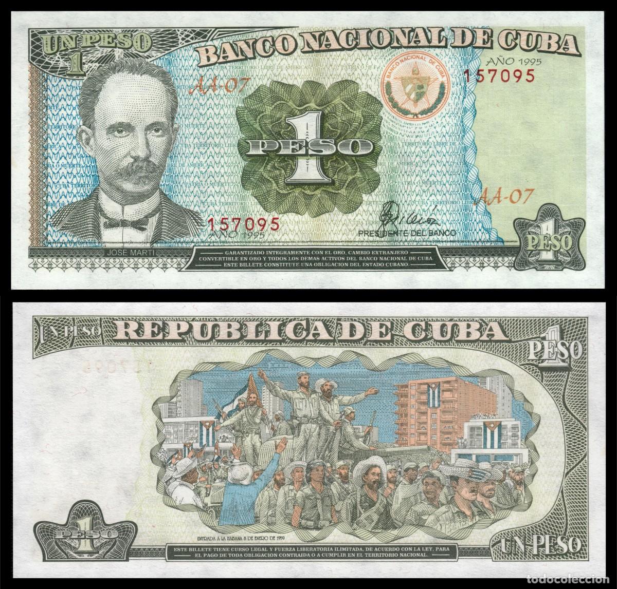 Billetes extranjeros: Cuba 1 Peso 1995 Pick 112 SC - Foto 1