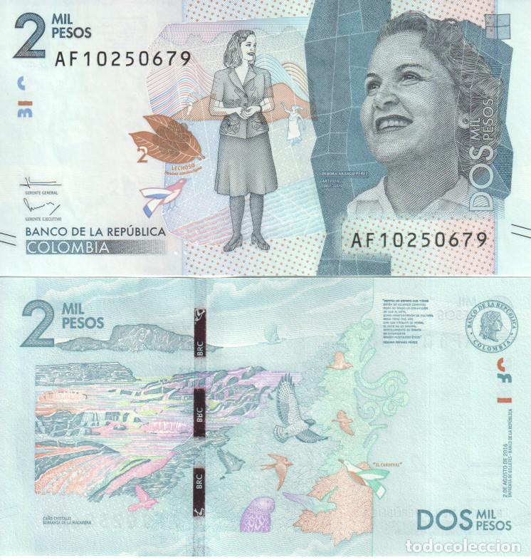 Billetes extranjeros: Colombia 2000 pesos del 2016 Pick 458 SC/UNC - Foto 1