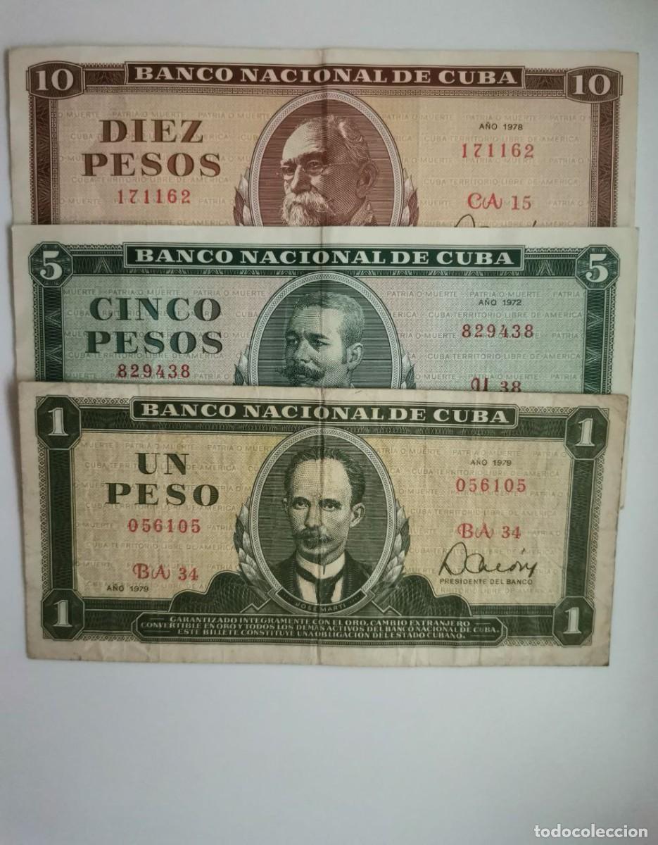 Billetes extranjeros: BILLETES CUBA - 3 UDS - Foto 1