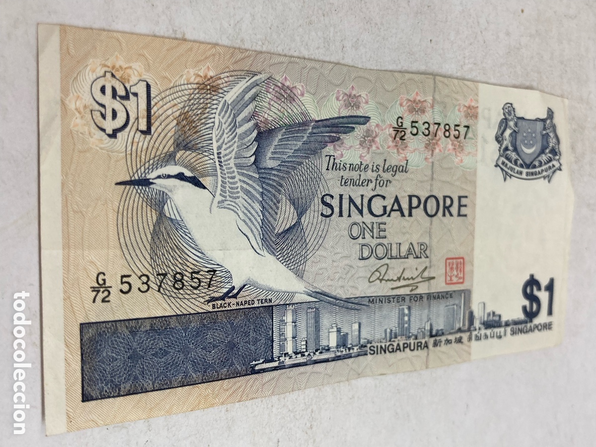 Billetes extranjeros: Billete 1 Dollar Singapur /papel22 - Foto 1