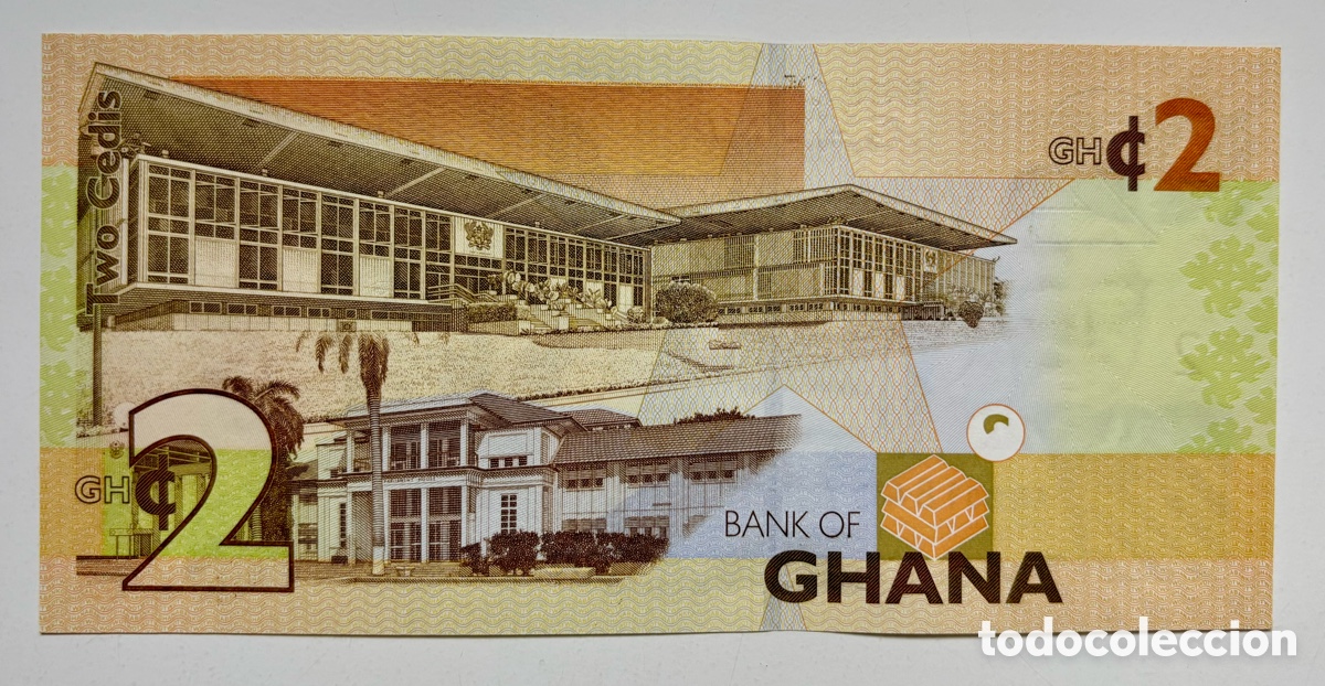 Billetes extranjeros: Billete GHANA 2 Cedis 2010 SC - Foto 2