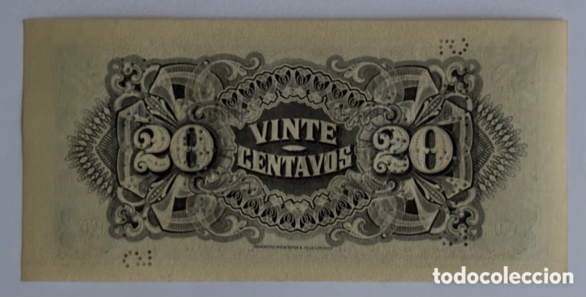Billetes extranjeros: Mozambique - 20 centavos 1933 - Foto 2