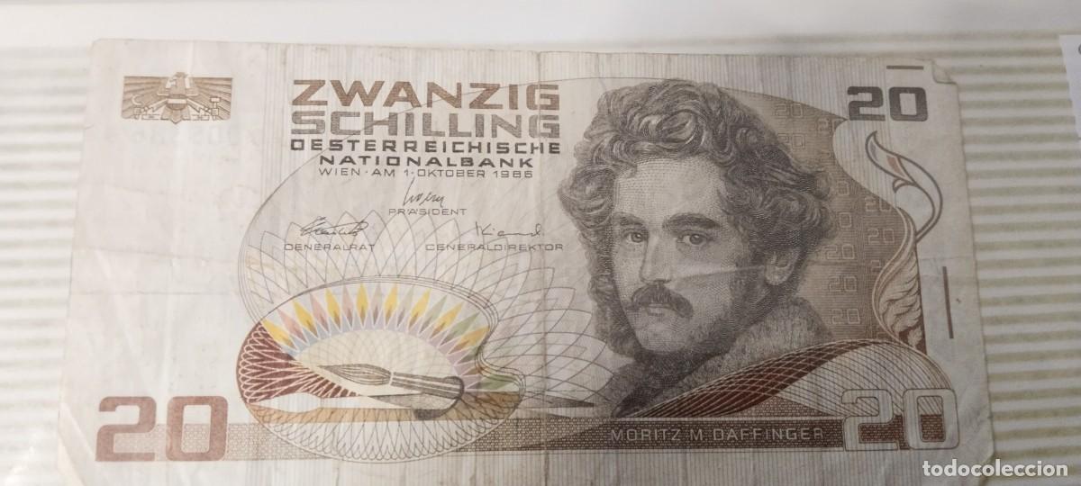 Billetes extranjeros: BILLETE DE 20 CHELINES AUSTR&Iacute;ACOS. 1985 - Foto 1
