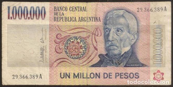 Billetes extranjeros: ARGENTINA. 1000000 pesos (1981-83). Pick 310. Serie A.