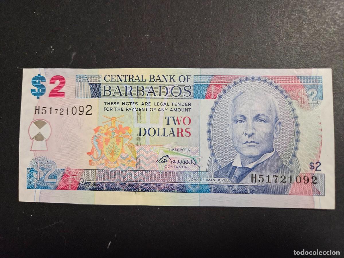 Billetes extranjeros: BARBADOS 2 DOLARES 2007 S/C P=66b - Foto 1