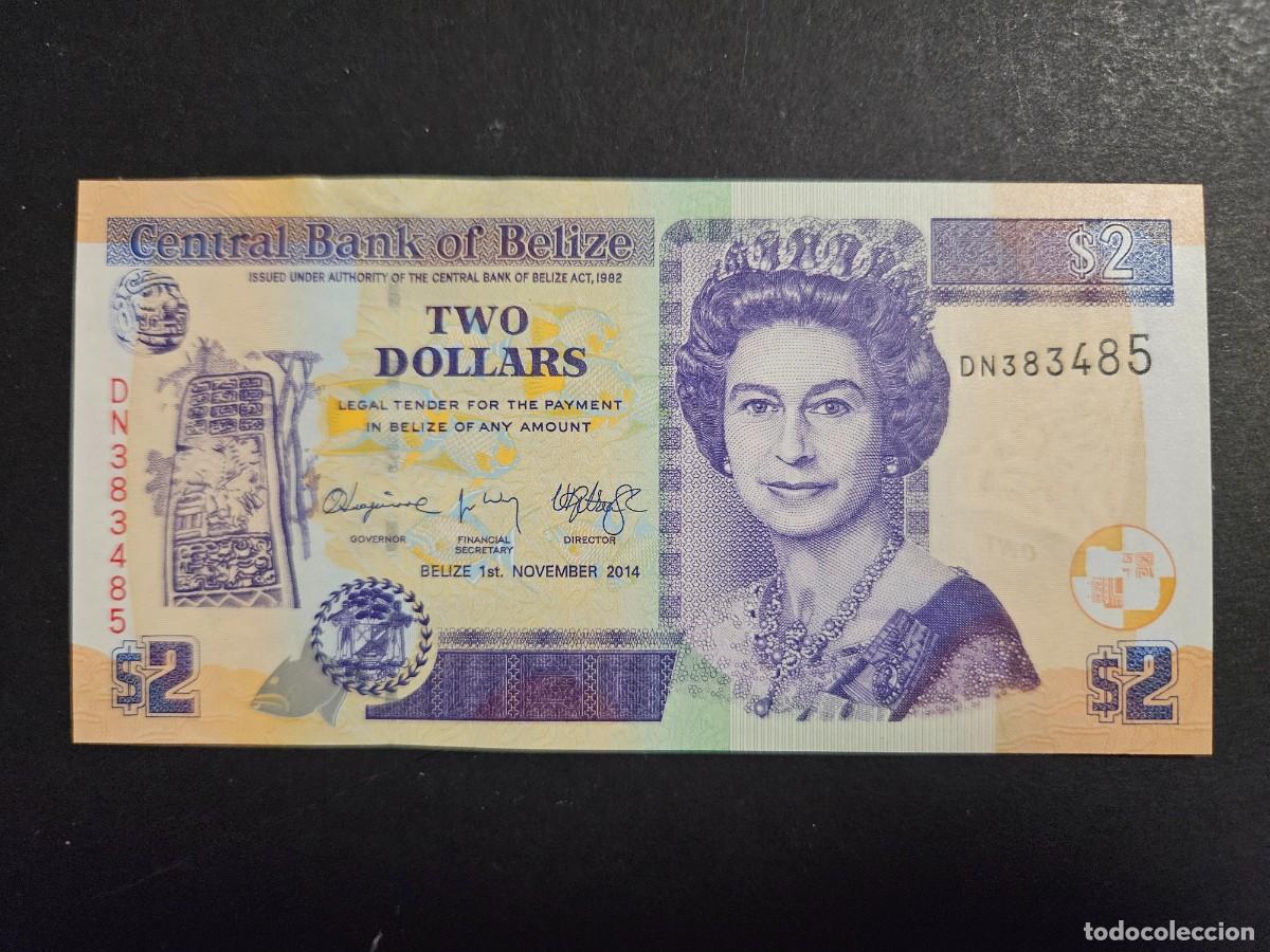 Billetes extranjeros: BELIZE 2 DOLARES 2014 S/C P=66d - Foto 1