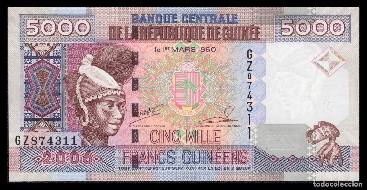 Billetes extranjeros: Guinea 5.000 Francs 2006 Pick 41a - Foto 2
