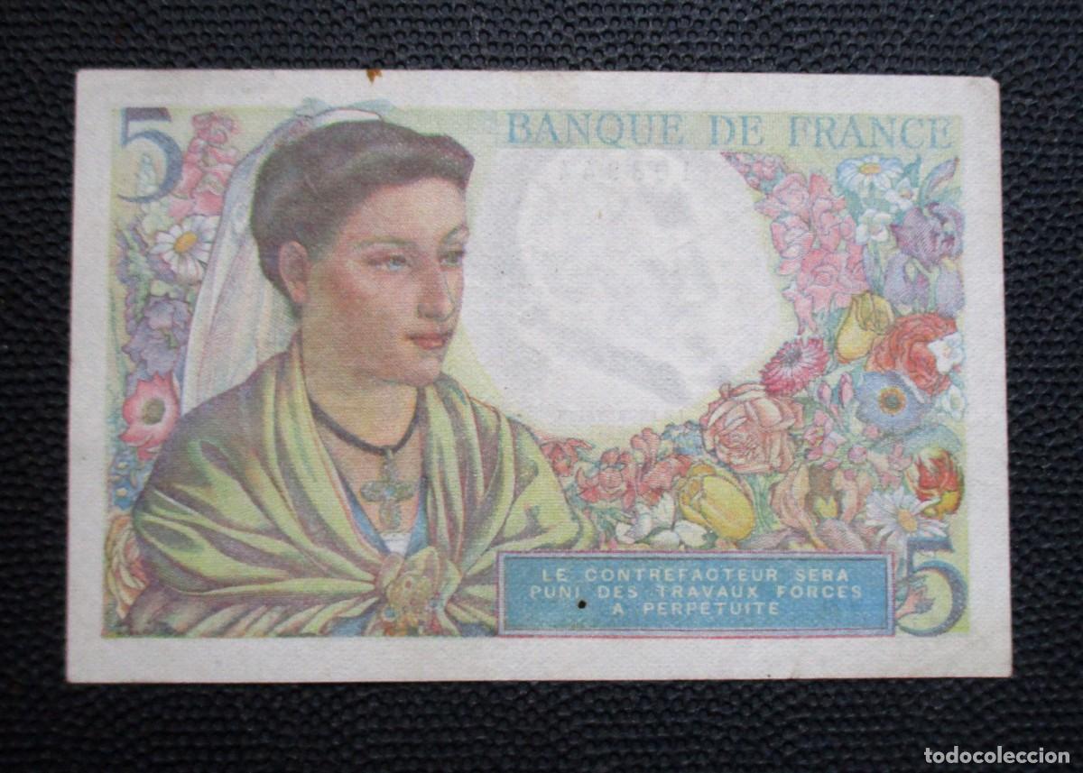 Billetes extranjeros: FRANCIA - 5 FRANCOS 1947 (REF.333) - Foto 2