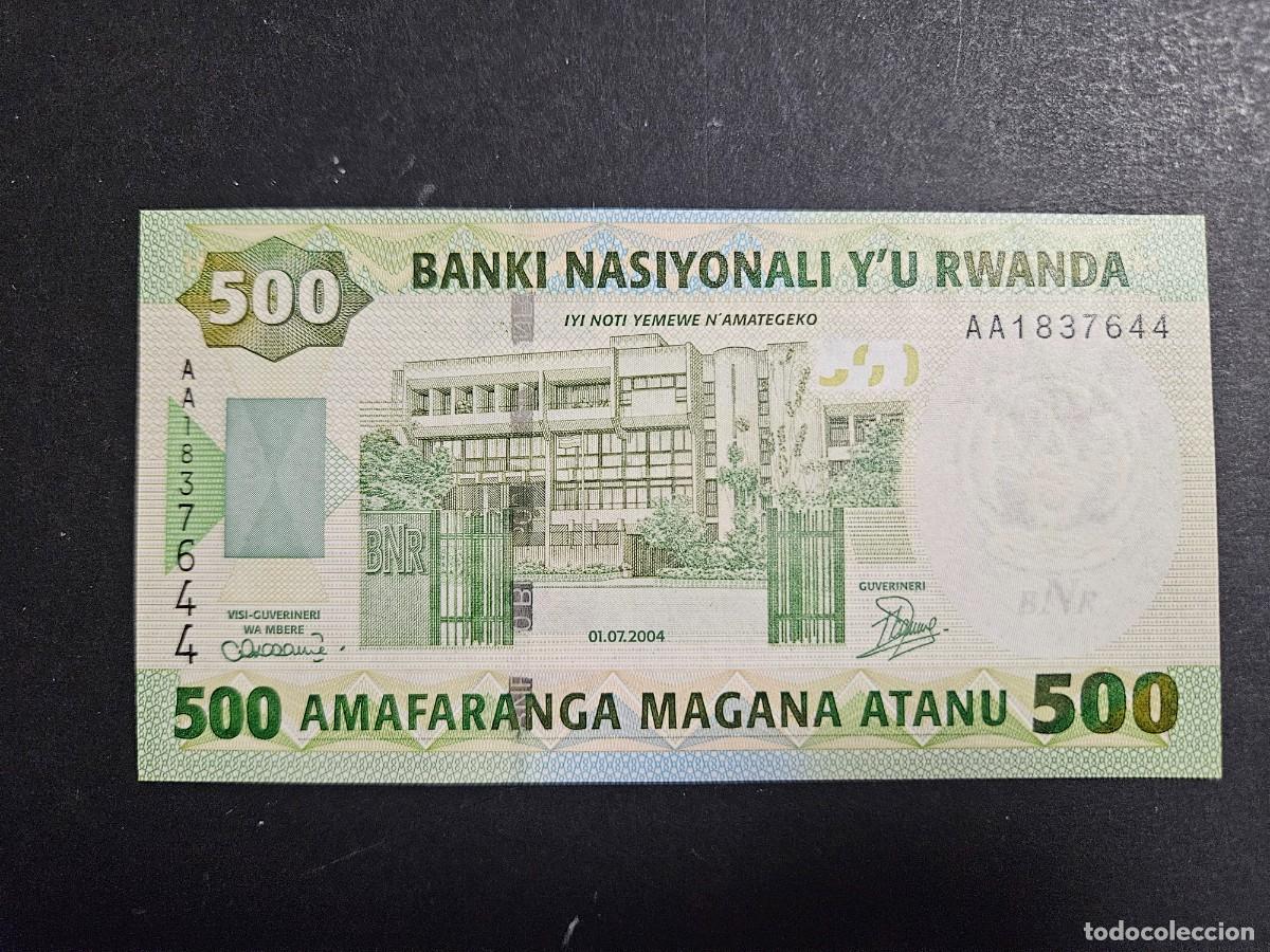 Billetes extranjeros: RUANDA 500 FRANCOS 2004 S/C P=30 - Foto 1