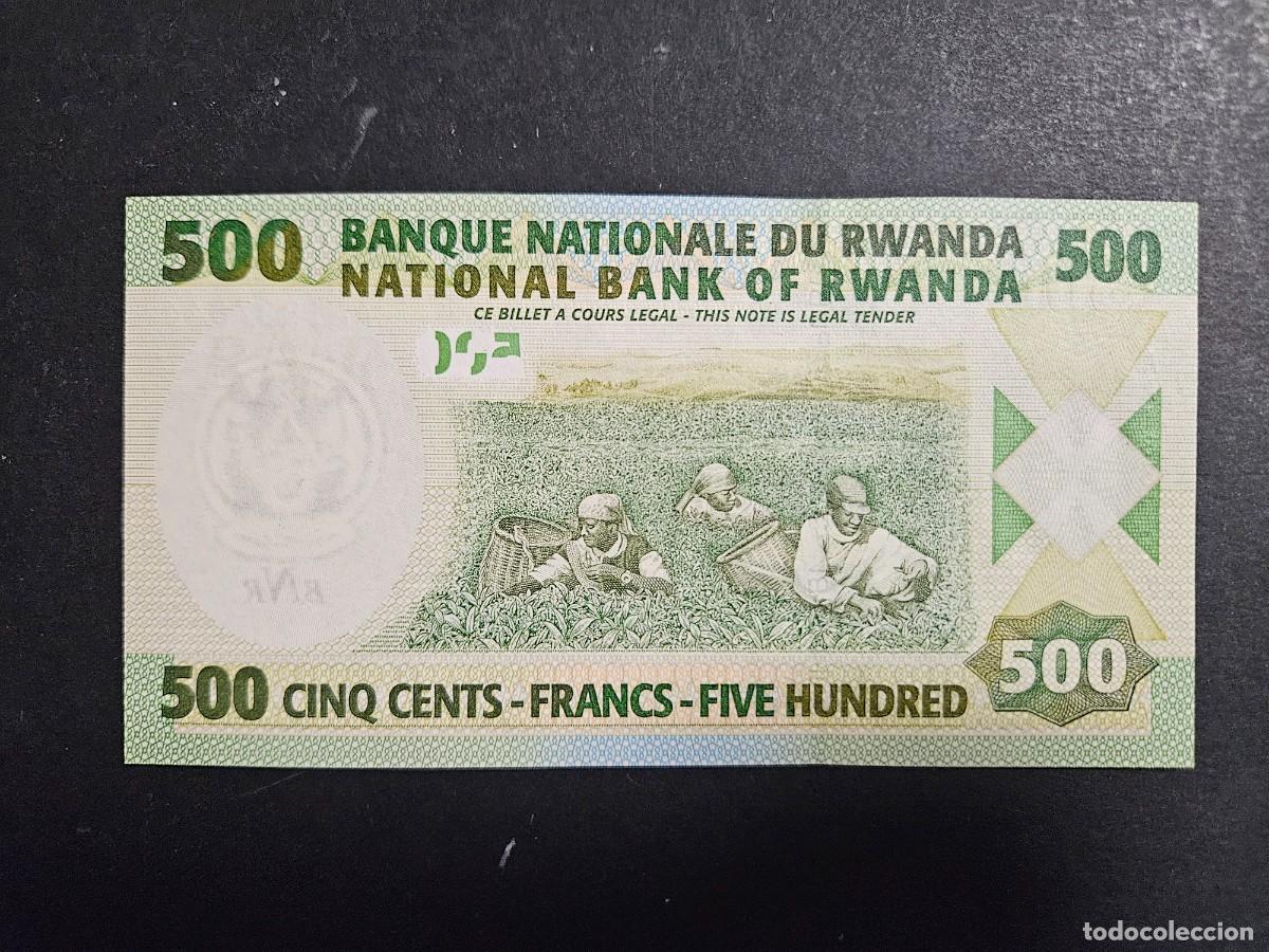 Billetes extranjeros: RUANDA 500 FRANCOS 2004 S/C P=30 - Foto 2