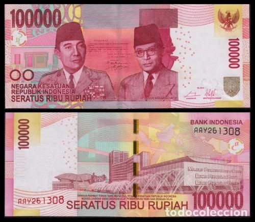 Billetes extranjeros: Indonesia 100.000 Rupiah 2014 Pick 153Aa - Foto 1