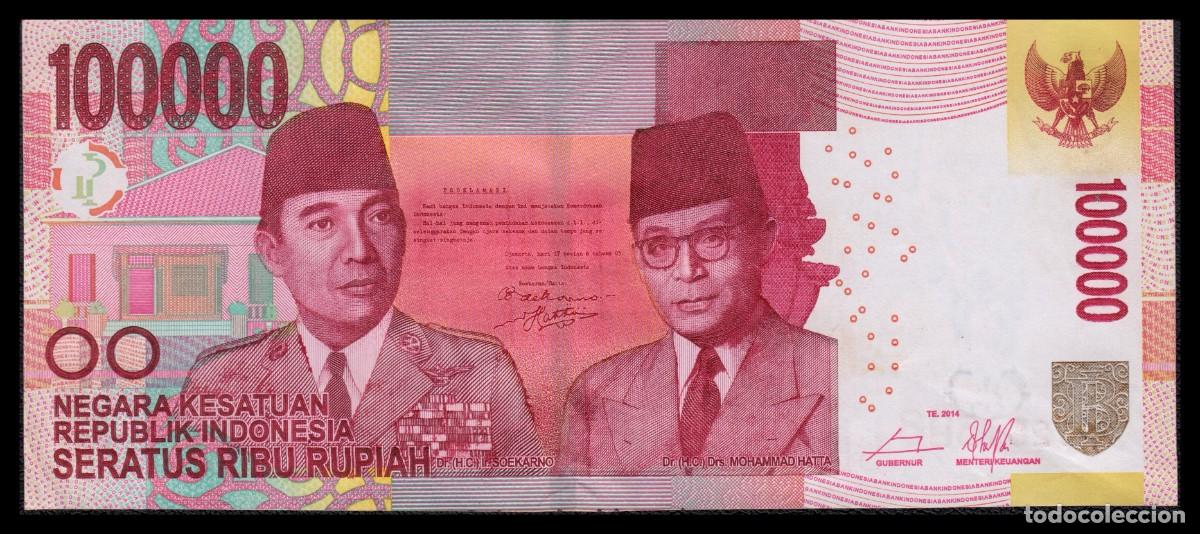 Billetes extranjeros: Indonesia 100.000 Rupiah 2014 Pick 153Aa - Foto 2