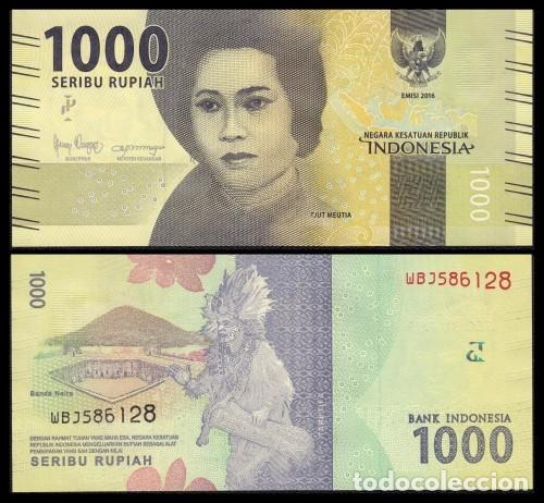 Billetes extranjeros: Indonesia 1.000 Rupiah 2021 Pick 154e - Foto 1