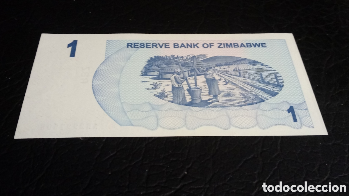 Billetes extranjeros: Billete Zimbabwe 1 dolar sc - Foto 2