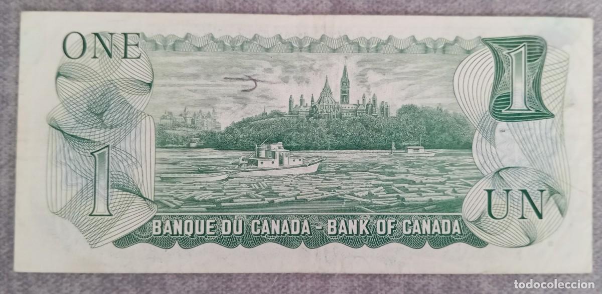 Billetes extranjeros: Billete 1 D&Oacute;LAR ( dollar) CANAD&Aacute; 1973 - Foto 2